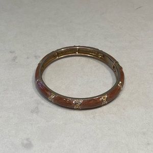 Tan Enameled Bangle Bracelet
